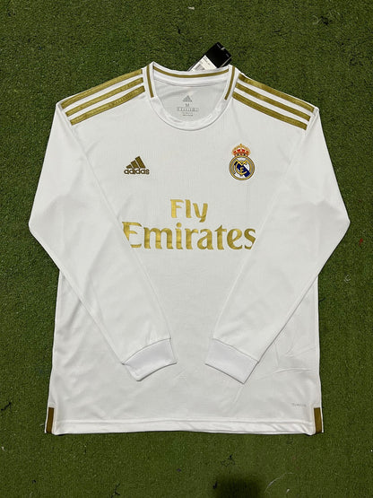 Real Madrid 19/20 Home Long Sleeve Football Shirt