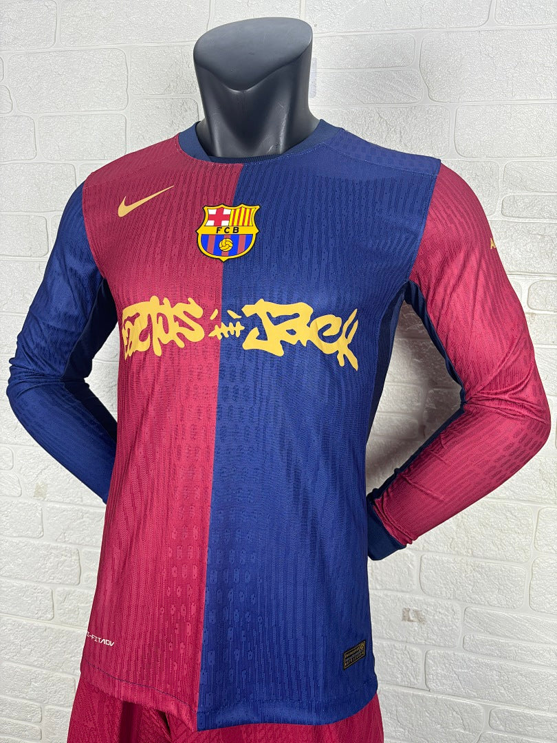 Barcelona 24/25 Home Long Sleeve Football Shirt
