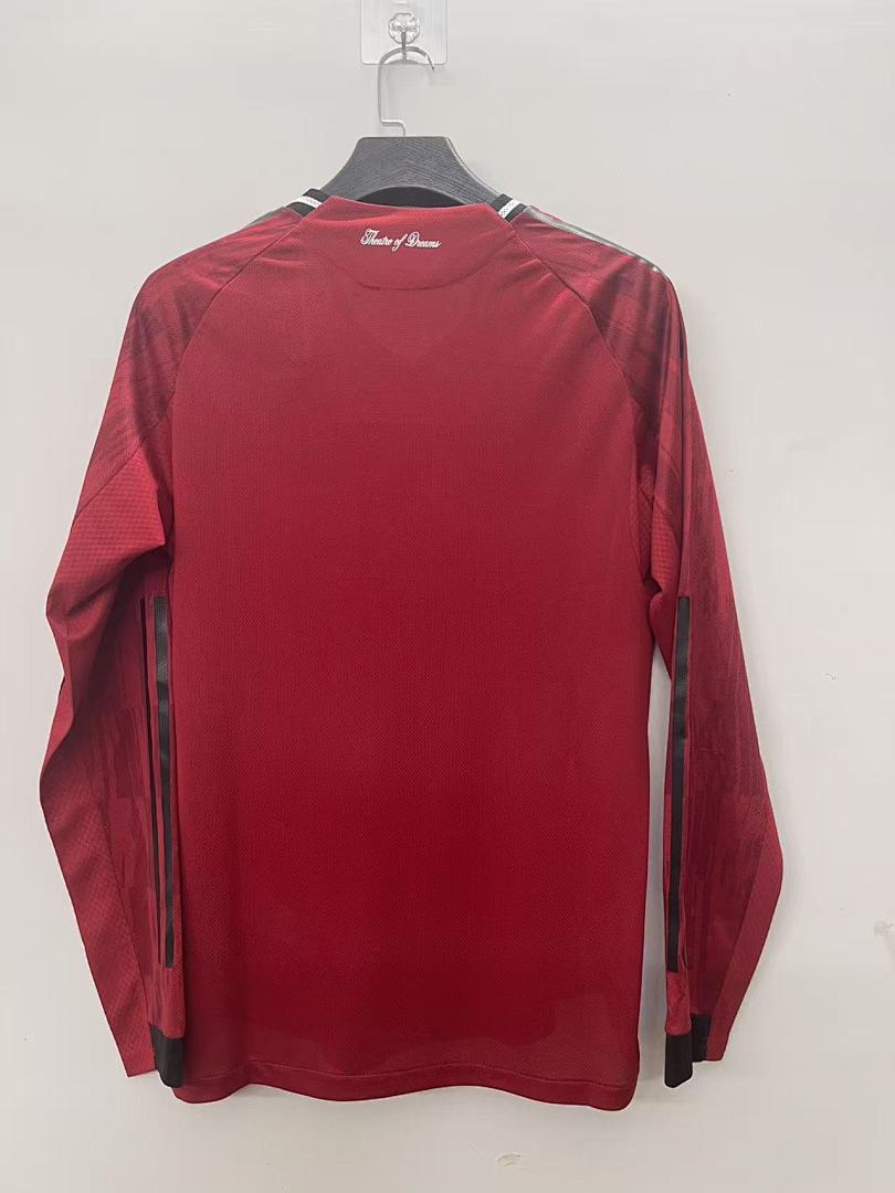 Manchester United 25/26 Home Long Sleeve Player Version Football Shirt