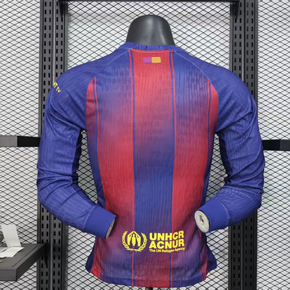 Barcelona 25/26 Home Long Sleeve Football Shirt
