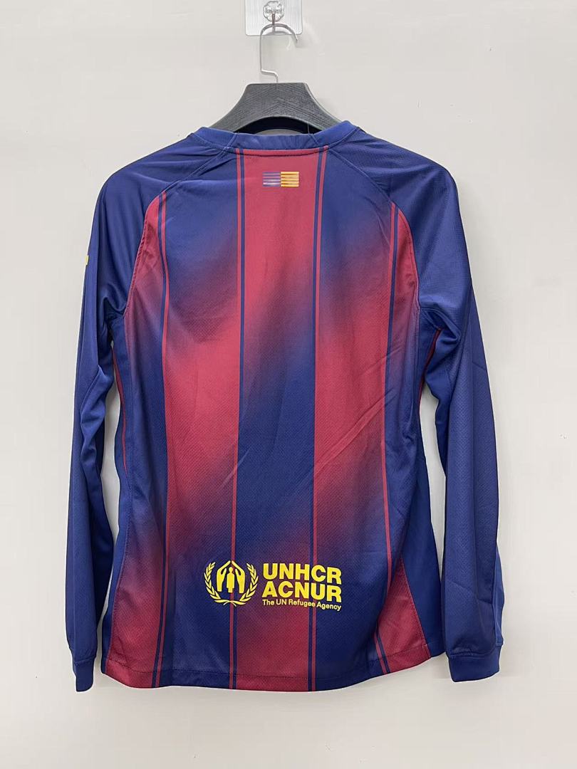 Barcelona 25/26 Home Long Sleeve Football Shirt