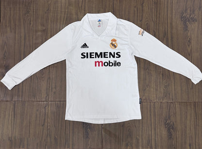 Real Madrid 02/03 Home Long Sleeve Football Shirt