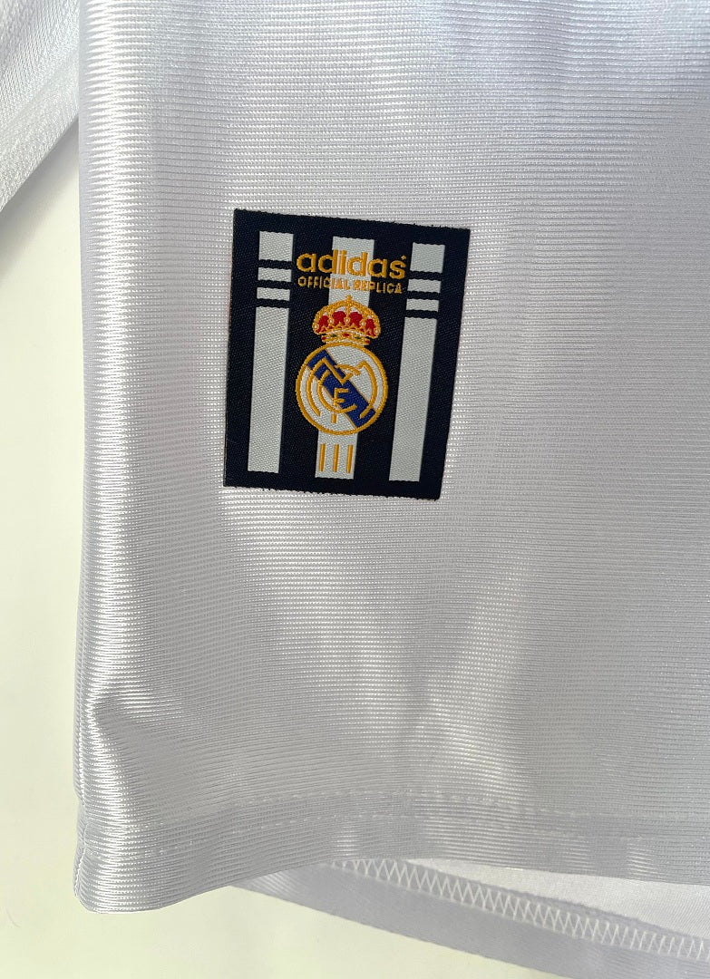 Real Madrid 98/00 Home Long Sleeve Football Shirt