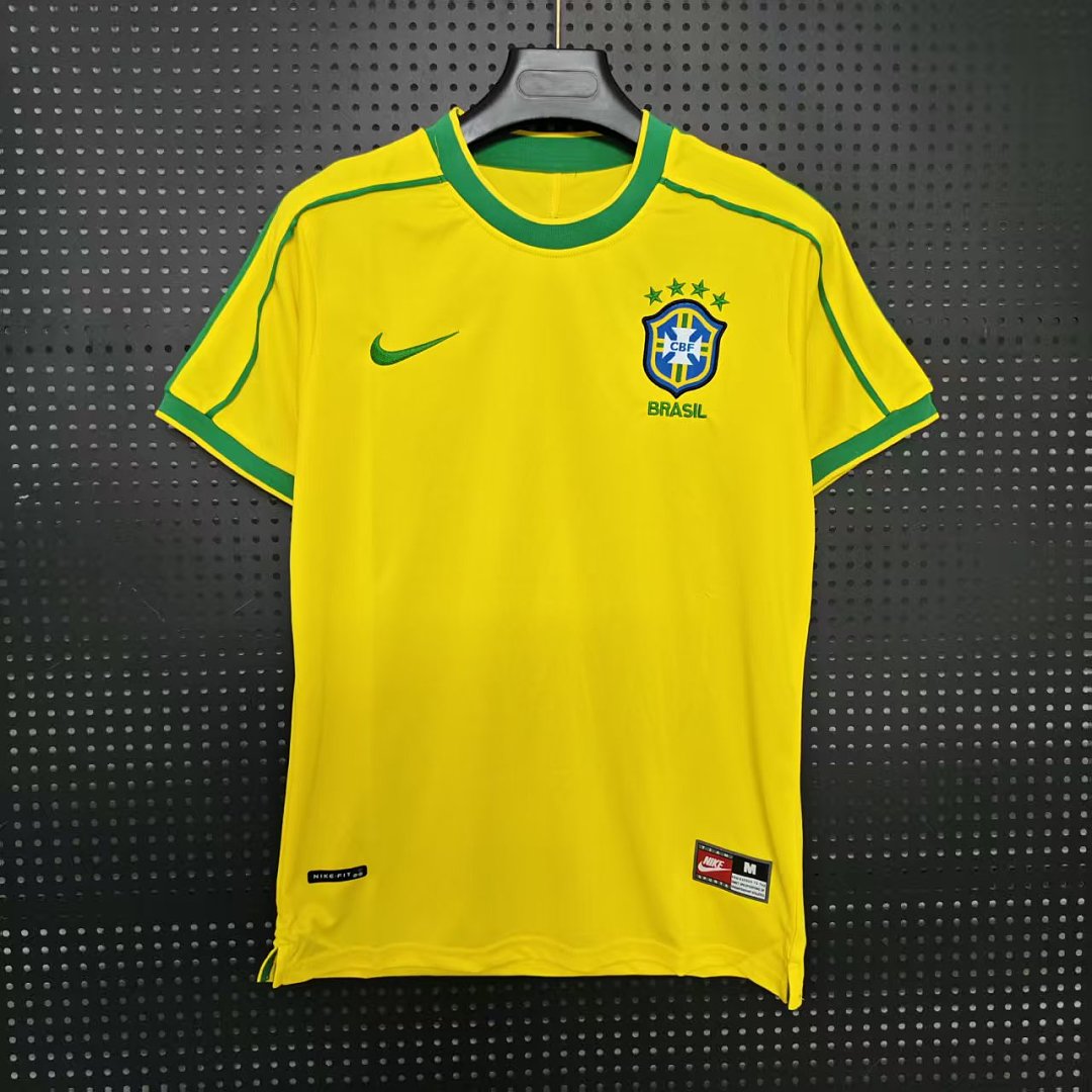 Brazil 1998 Home Football Shirt