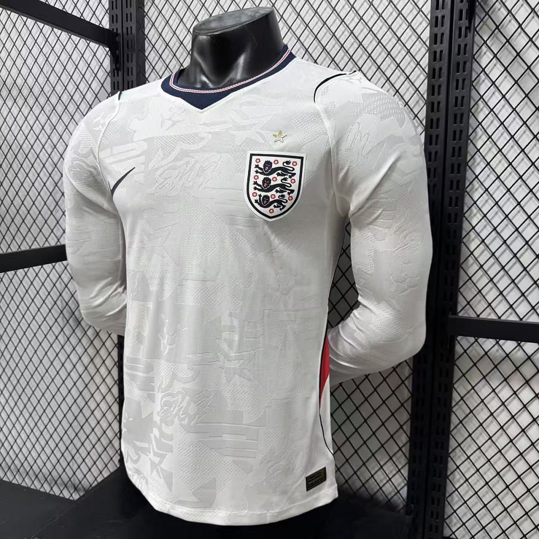 England 2026 Home Long Sleeve Football Shirt
