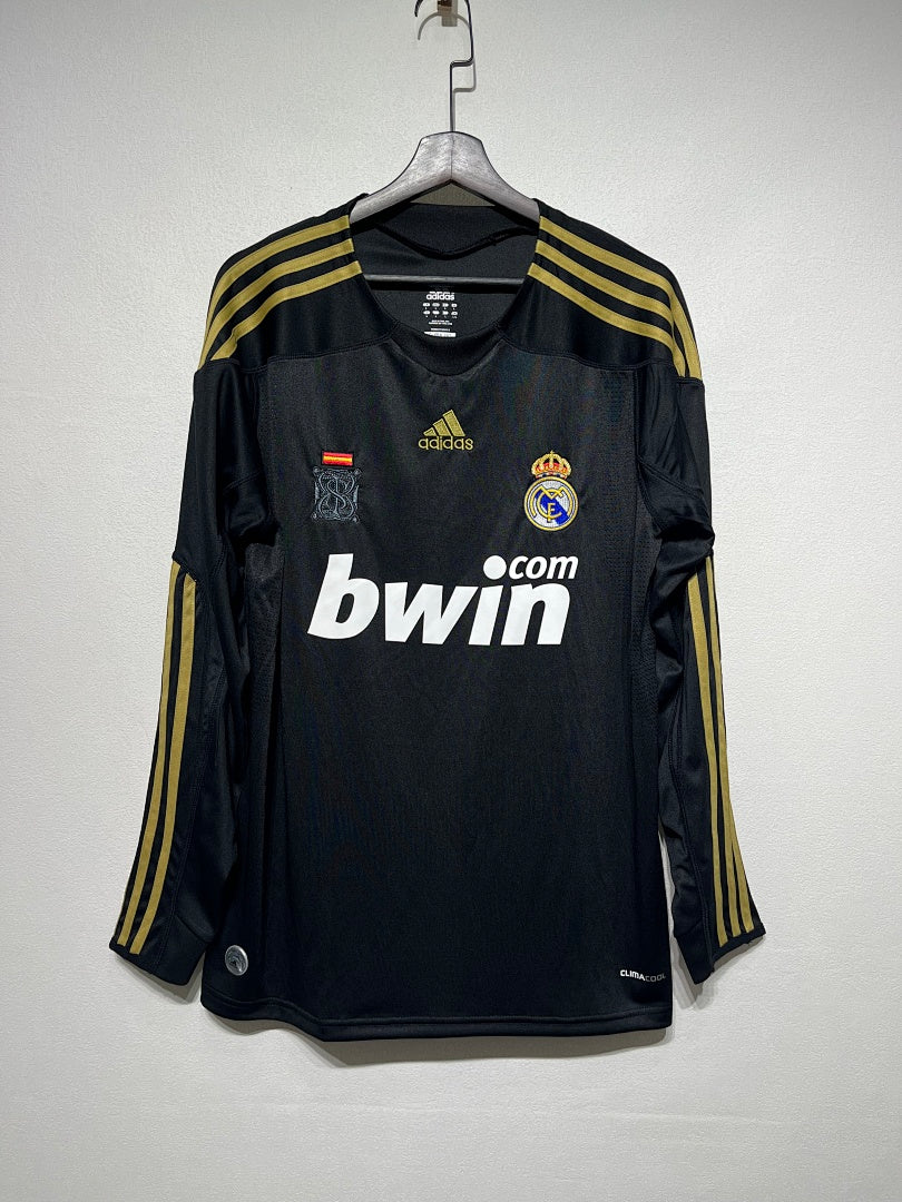 Real Madrid 09/10 Away Black Long Sleeve Football Shirt