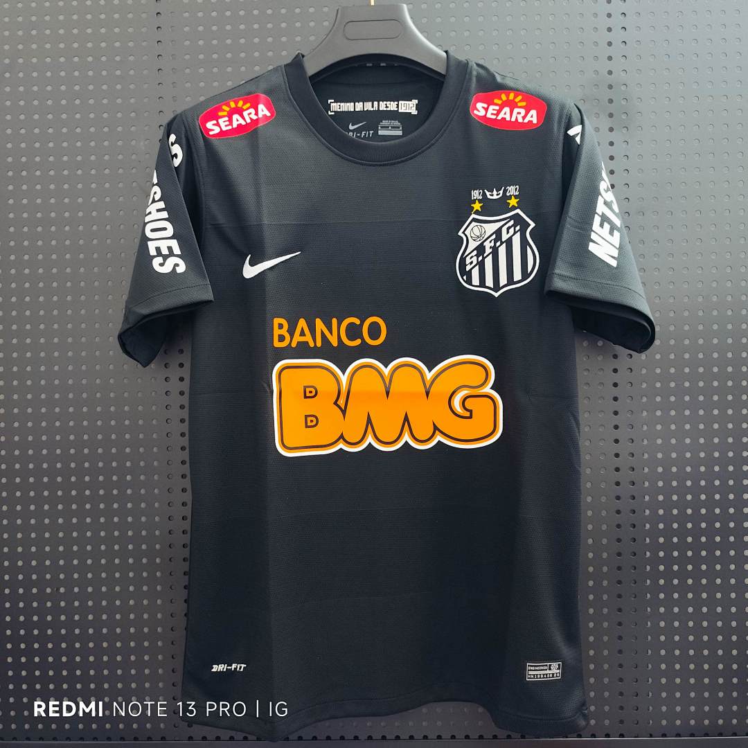 Retro Santos 12/13 Away Black Football Shirt