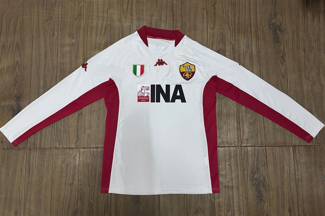 Roma 01/02 Home Long Sleeve Football Shirt