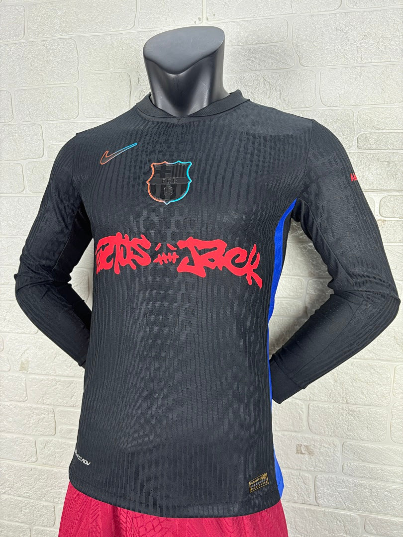 Barcelona 24/25 Away Long Sleeve Football Shirt