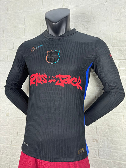 Barcelona 24/25 Away Long Sleeve Football Shirt