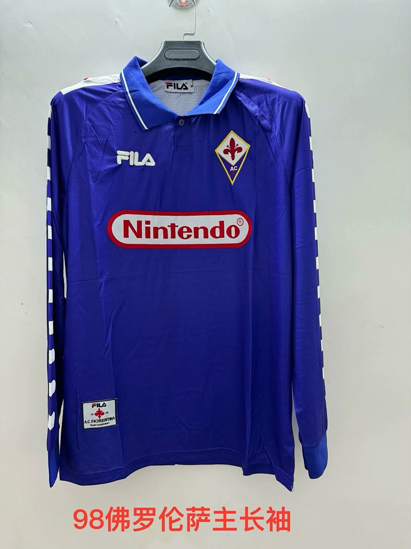 Retro Fiorentina 98/99 Home Long Sleeve Football Shirt