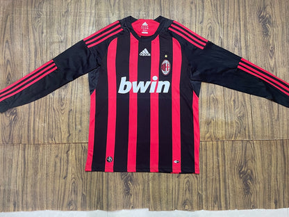 AC Milan 08/09 Home Long Sleeve Football Shirt