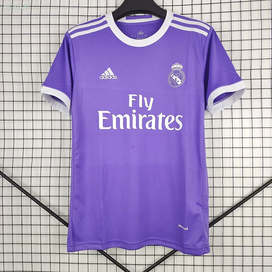 Real Madrid 16/17 Away Purple Football Shirt
