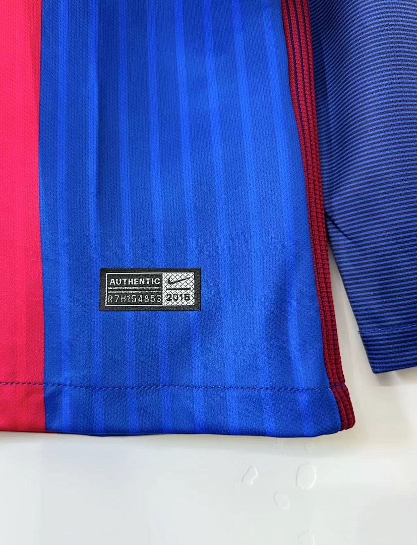 Barcelona 16/17 Home Long Sleeve Football Shirt
