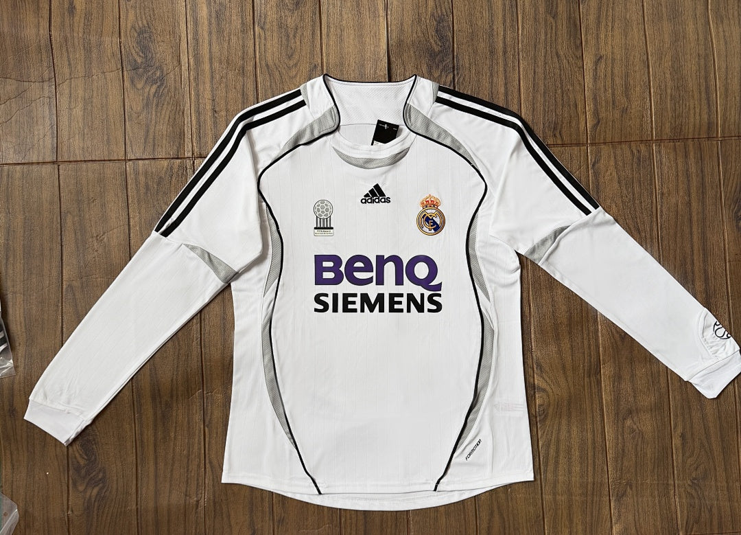 Real Madrid 06/07 Home Long Sleeve Football Shirt