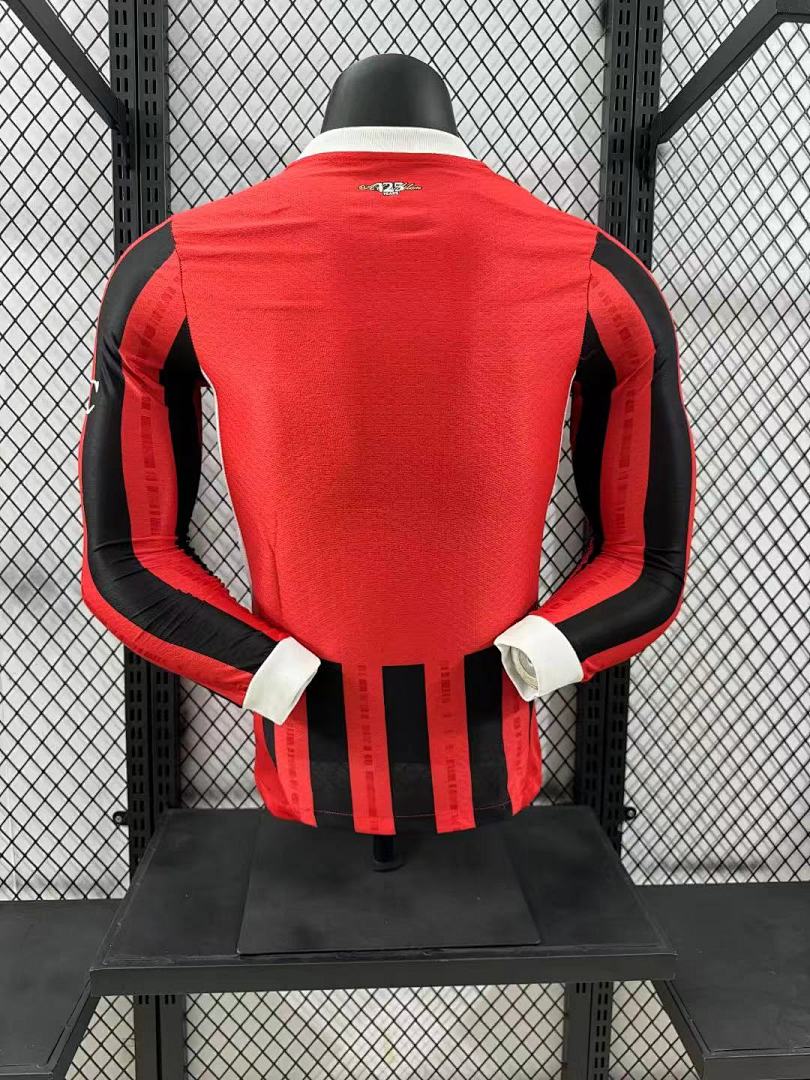 AC Milan 24/25 Home Long Sleeve Football Shirt