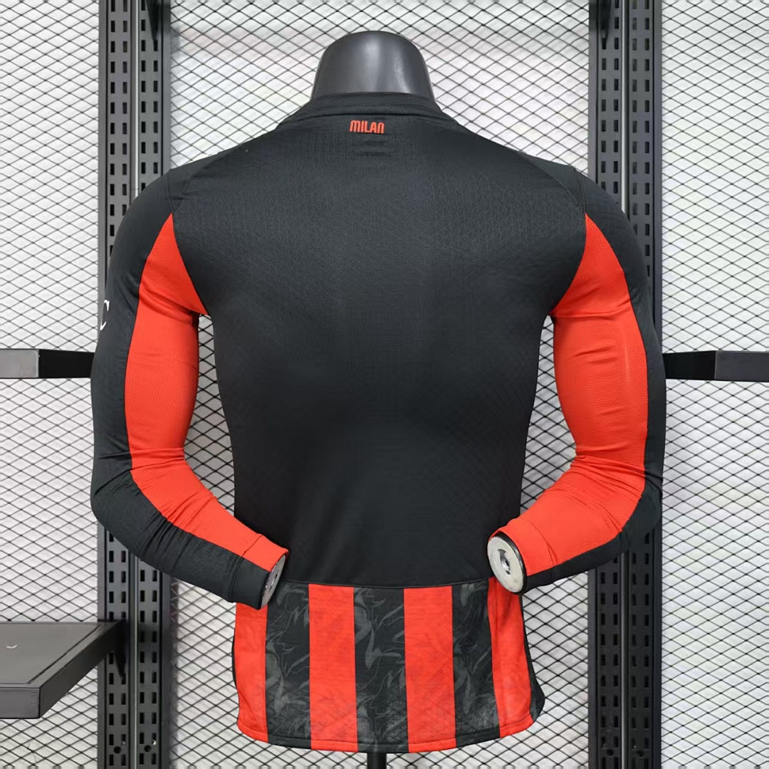 AC Milan 25/26 Home Long Sleeve Football Shirt
