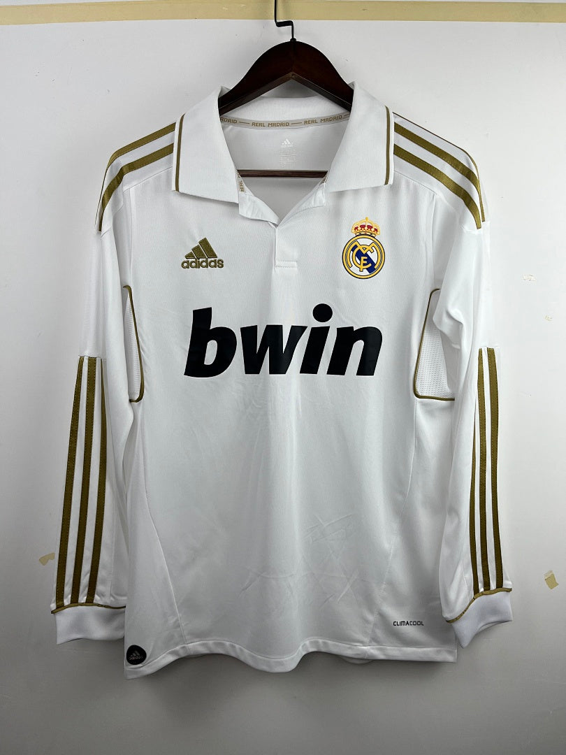 Real Madrid 11/12 Home Long Sleeve Football Shirt