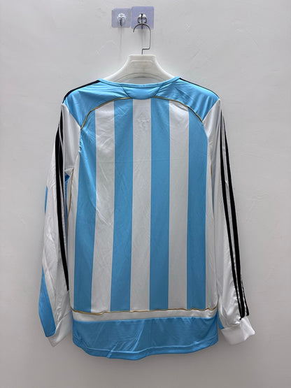 Argentina 2006 Home Long Sleeve Football Shirt