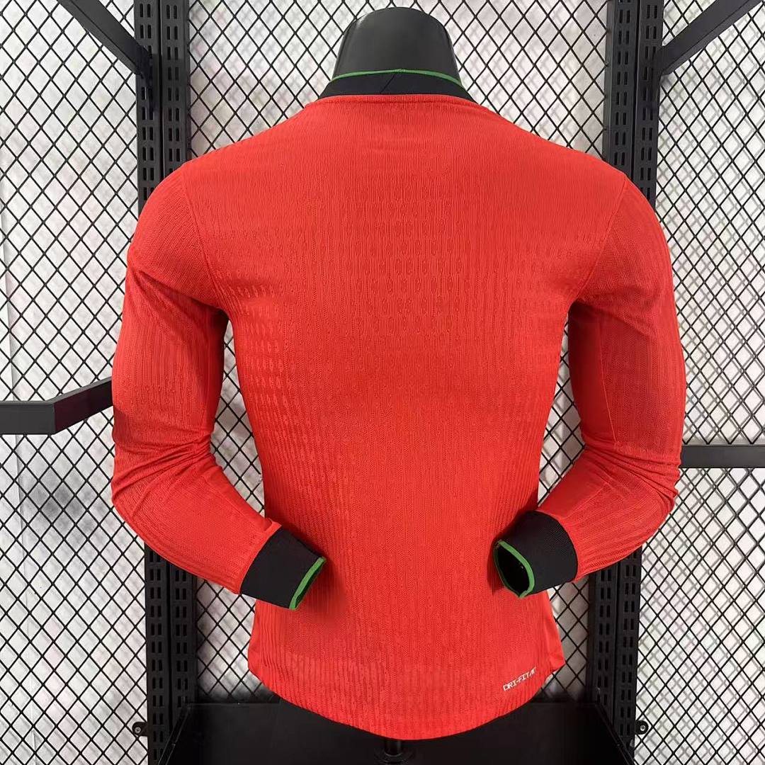 Portugal 2024 Home Long Sleeve Football Shirt