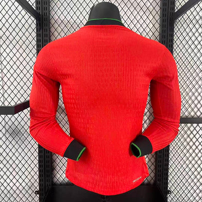 Portugal 2024 Home Long Sleeve Football Shirt
