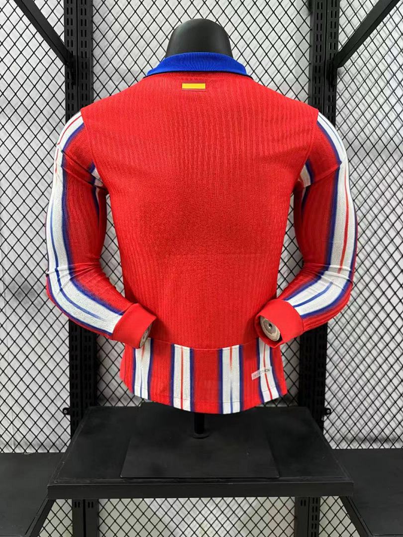 Atlético Madrid 24/25 Home Long Sleeve Football Shirt