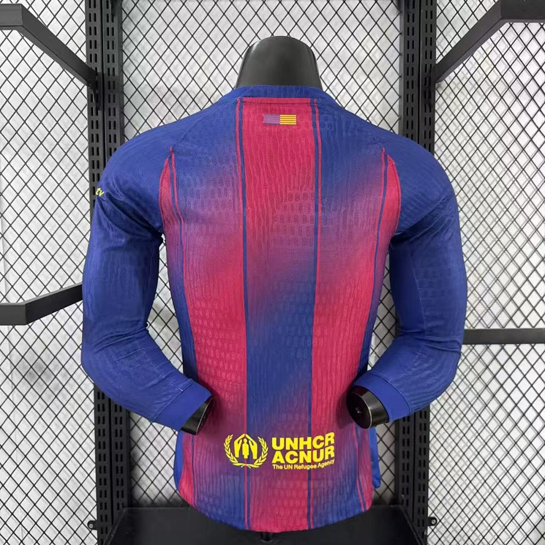Barcelona 25/26 Home Long Sleeve Football Shirt
