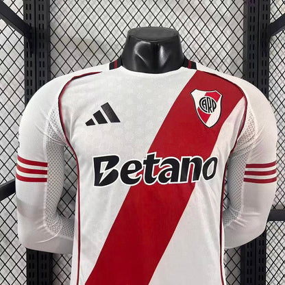 River Plate 25/26 Home Long Sleeve Football Shirt