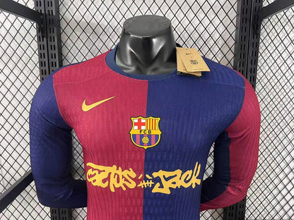 Barcelona 24/25 Home Special Edition Long Sleeve Football Shirt