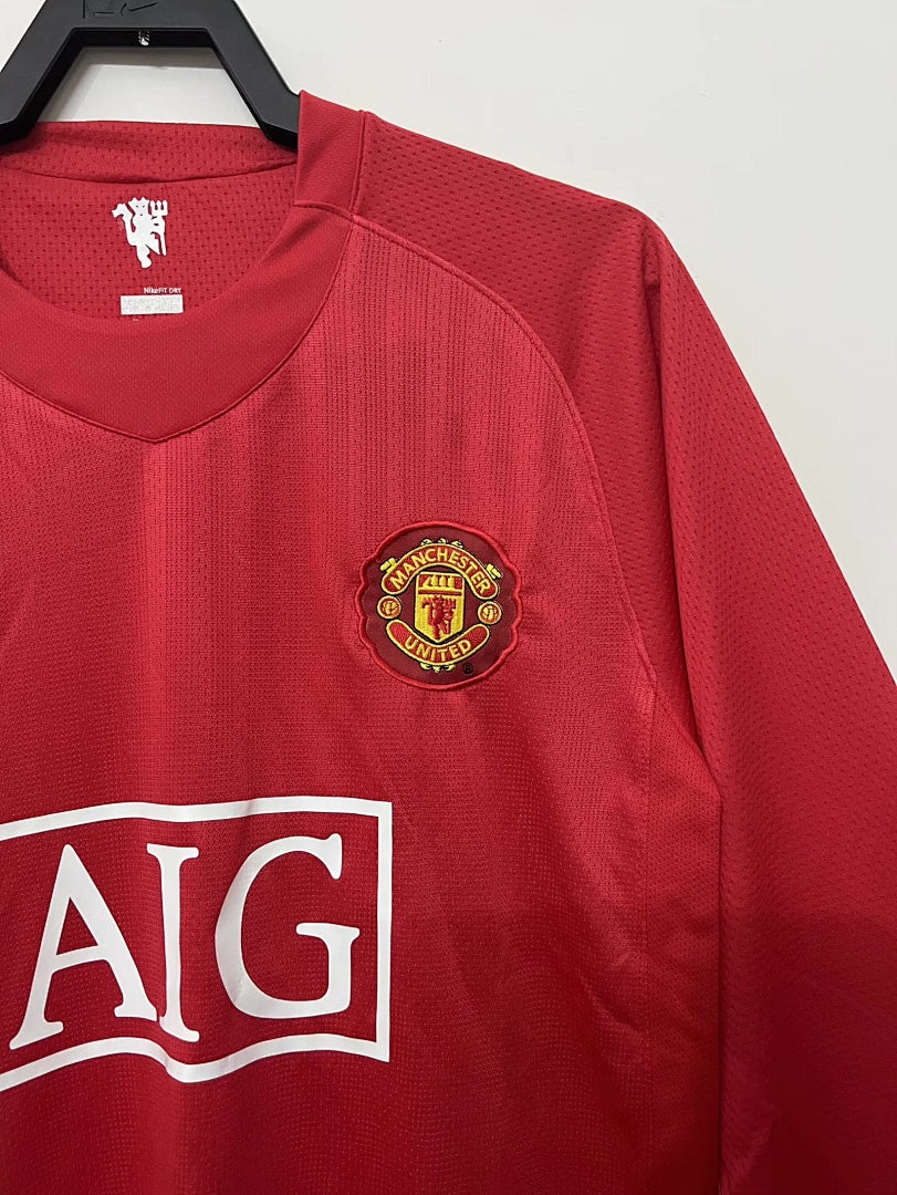 Manchester United 07/08 Home Long Sleeve Football Shirt