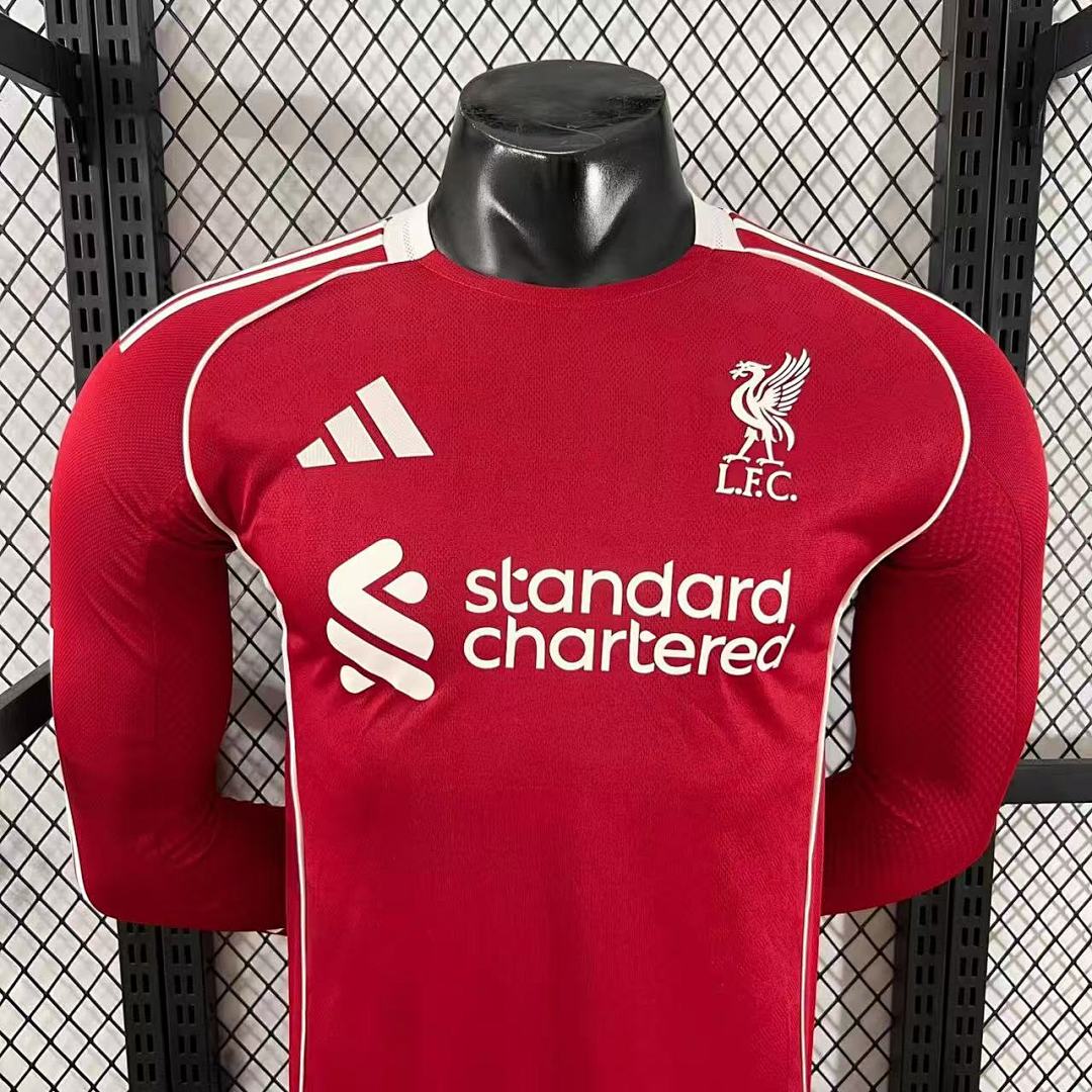 Liverpool 25/26 Home Long Sleeve Football Shirt