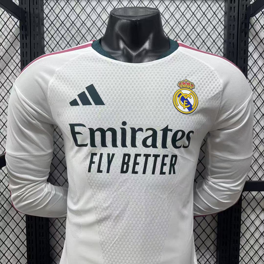 Real Madrid 26/27 Home Long Sleeve Football Shirt