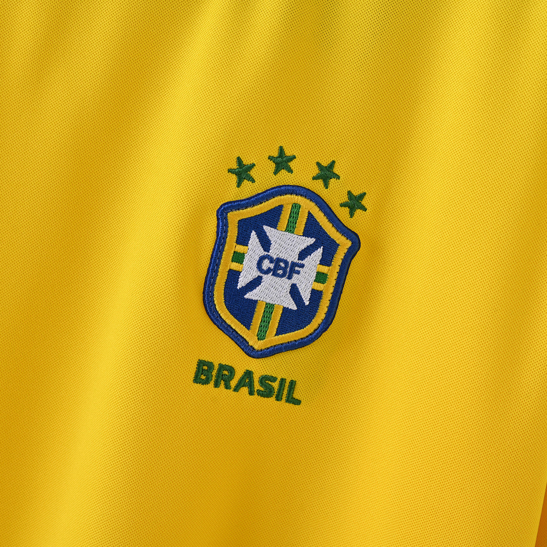 Brazil 1998 Home Long Sleeve Football Shirt