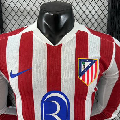 Atlético Madrid 25/26 Home Long Sleeve Football Shirt