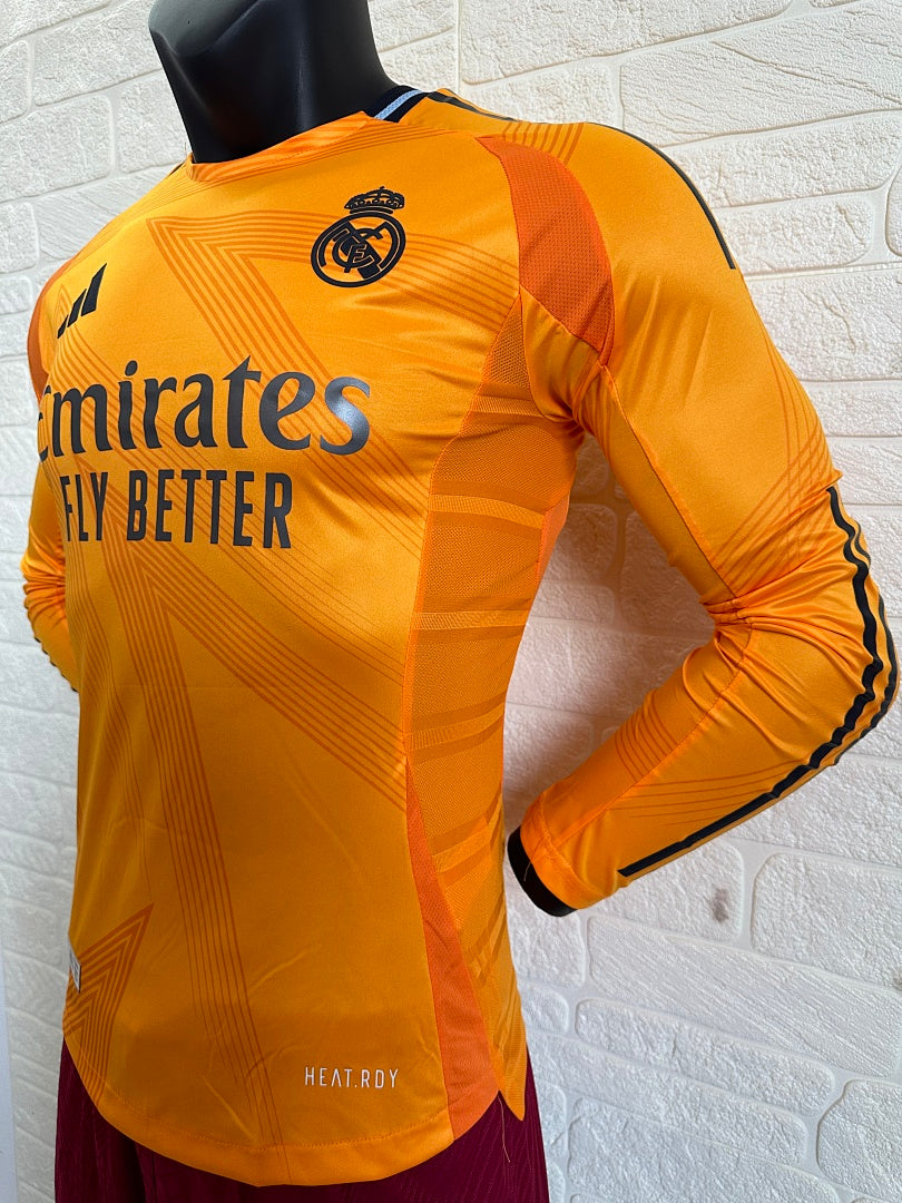 Real Madrid 24/25 Away Long Sleeve Football Shirt
