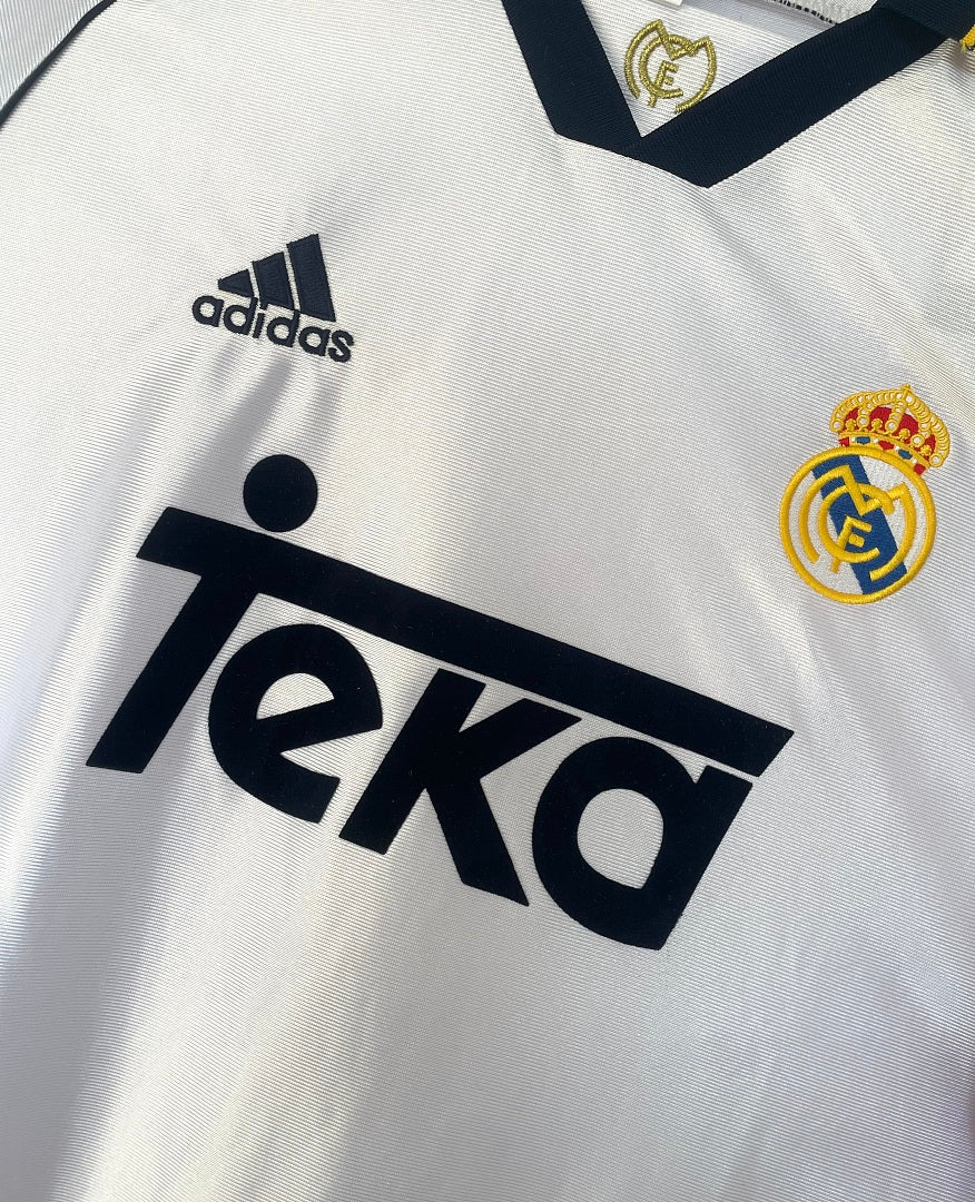 Real Madrid 98/00 Home Long Sleeve Football Shirt