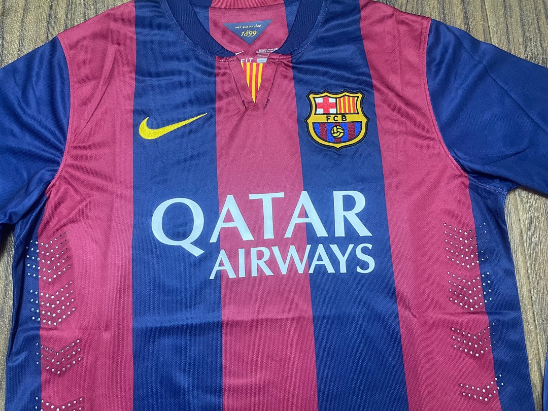 Barcelona 14/15 Home Long Sleeve Football Shirt