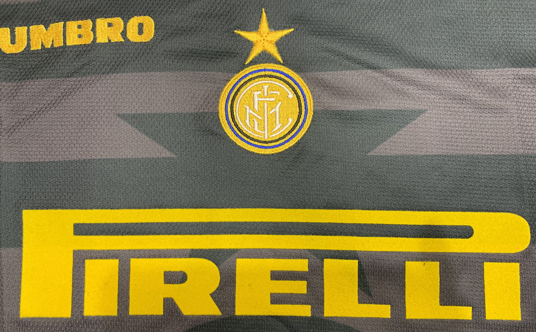 Inter Milan 97/98 Third Black/Grey Football Shirt