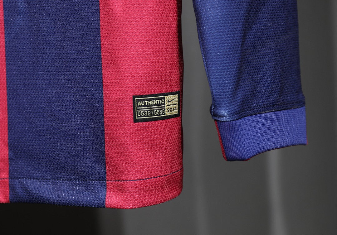 Barcelona 14/15 Player Version Long Sleeve Football Shirt