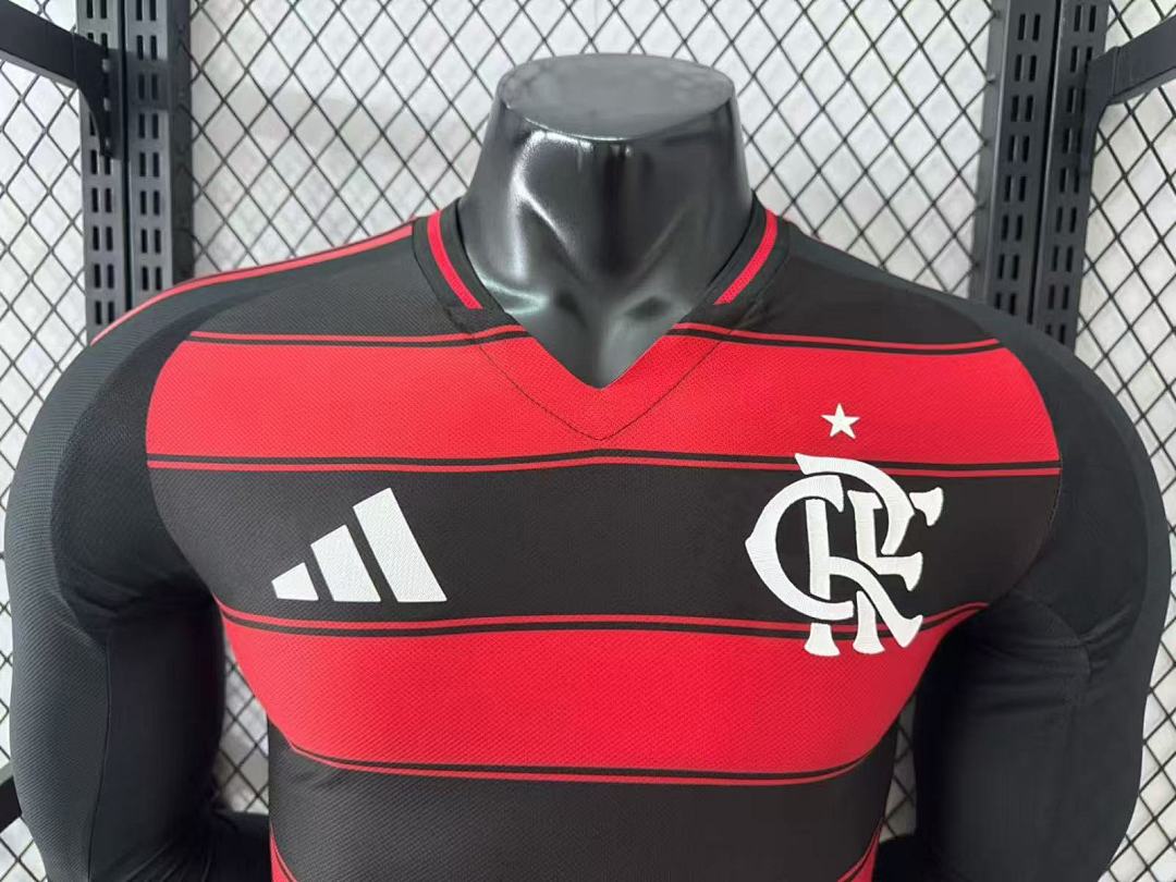 Flamengo 25/26 Home Long Sleeve Football Shirt