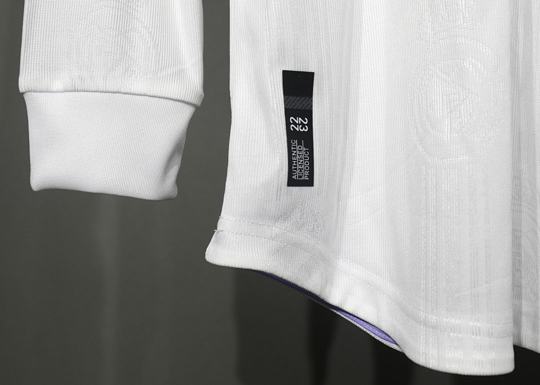 Real Madrid 22/23 Home Player Version Long Sleeve Football Shirt
