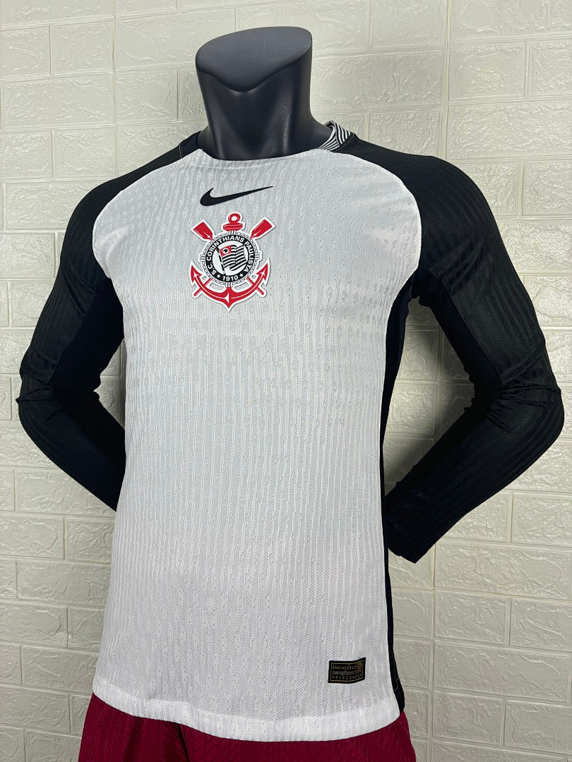 Corinthians 25/26 Home Long Sleeve Football Shirt