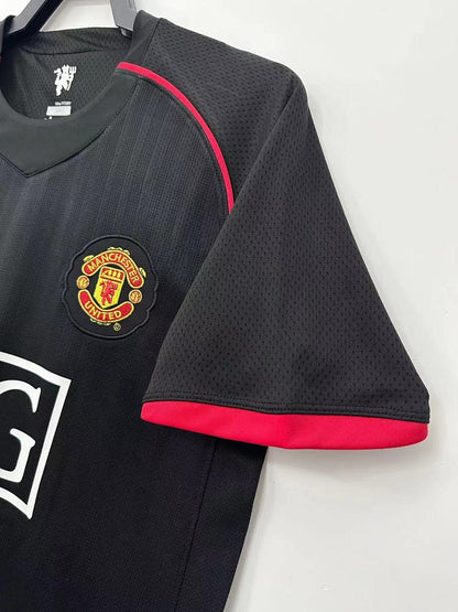 Manchester United 07/08 Away Black Football Shirt