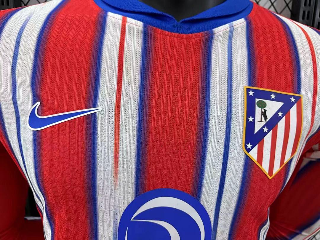 Atlético Madrid 24/25 Home Long Sleeve Football Shirt