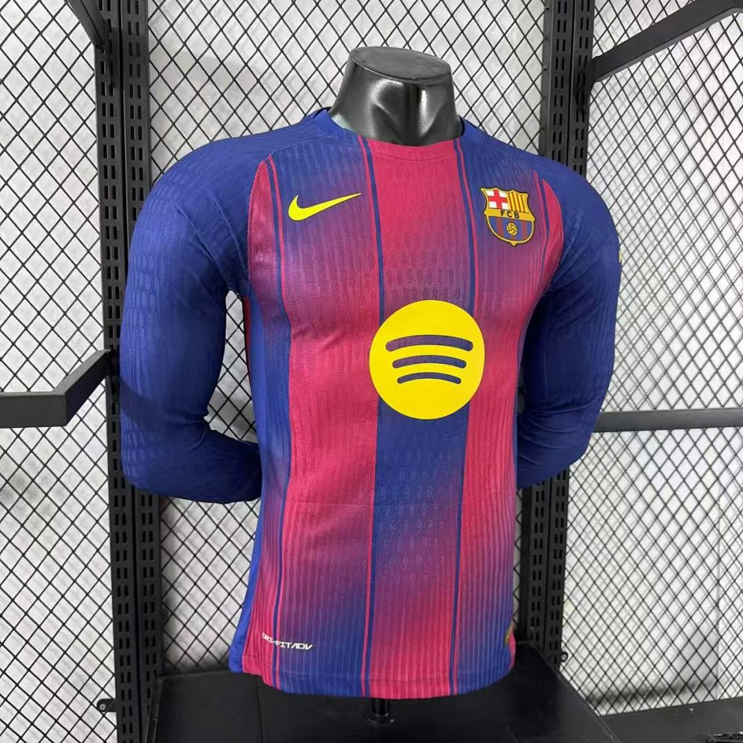 Barcelona 25/26 Home Long Sleeve Football Shirt