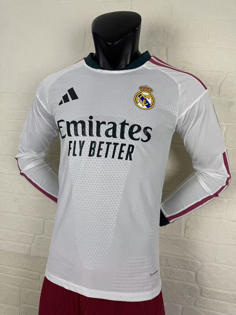 Real Madrid 26/27 Home Long Sleeve Player Version Football Shirt
