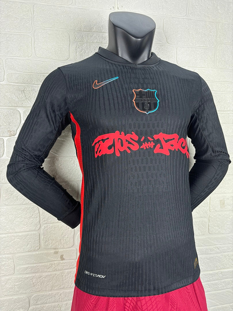 Barcelona 24/25 Away Long Sleeve Football Shirt